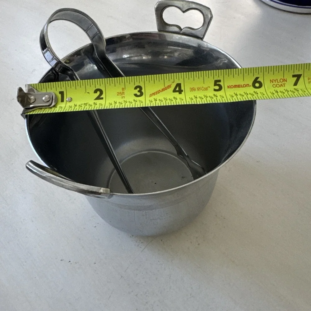 Vintage Farberware Ice Bucket With Ice Tongs.